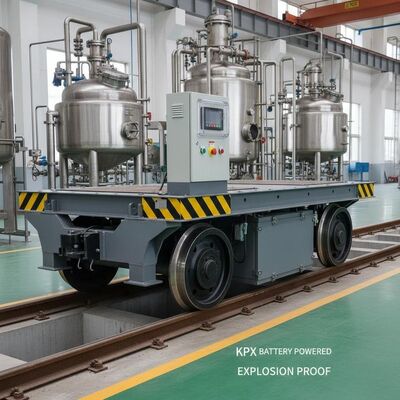 Carro di trasporto a prova di esplosione con capacità di carico di 10 tonnellate e velocità di 30 m/min per le zone pericolose